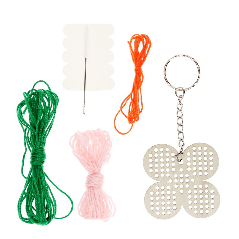 Rex London Stitch Your Own Wooden Keyring - Daisy