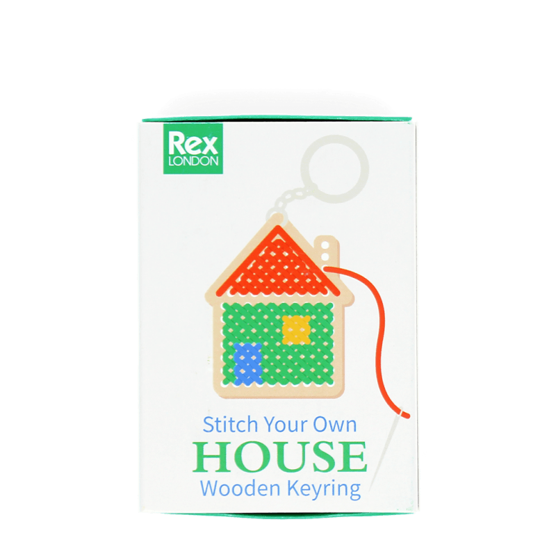 Rex London Stitch Your Own Wooden Keyring - House