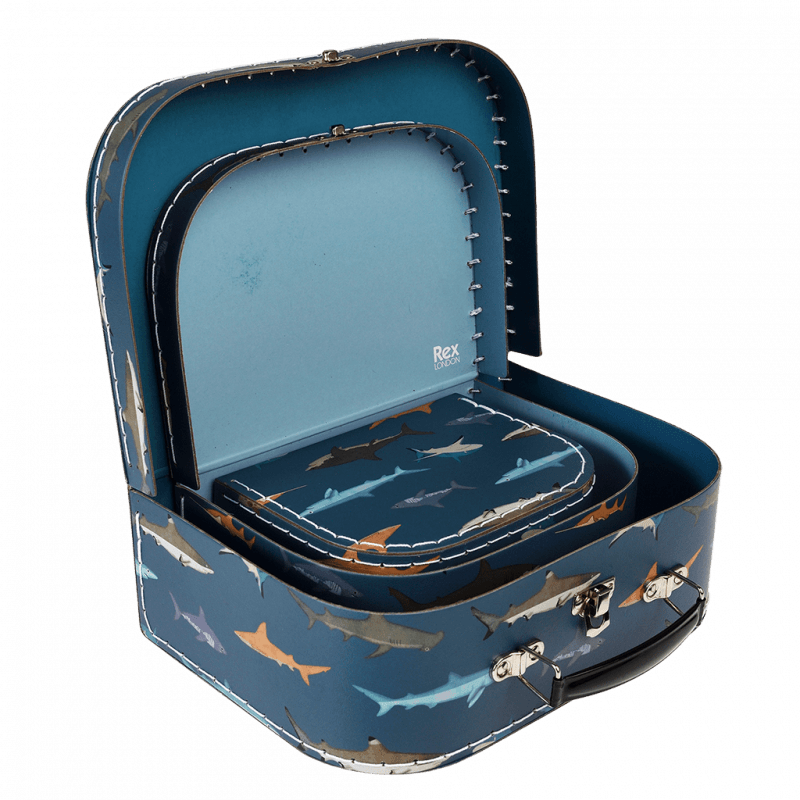 Rex London Storage Cases (set Of 3) - Sharks