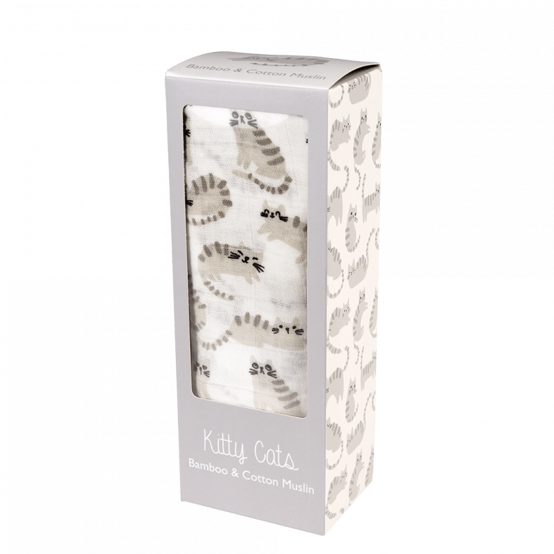 Rex London Swaddling Blanket - Kitty Cats