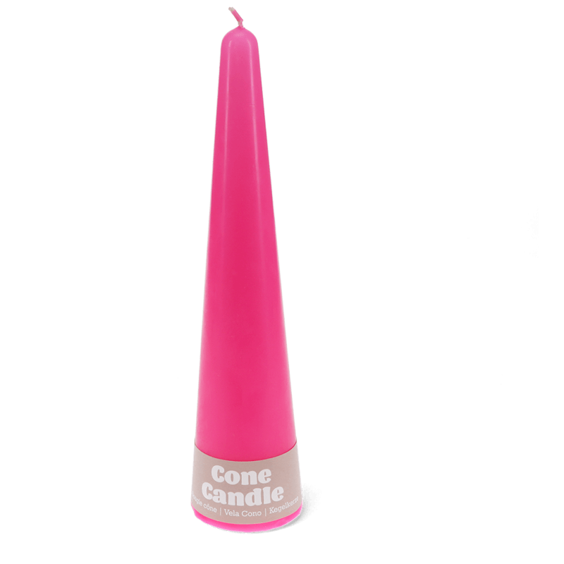 Rex London Tall Cone Candle - Bright Pink