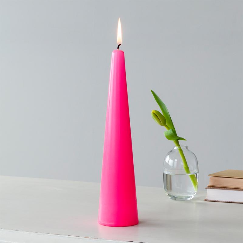 rex london Tall cone candle - Bright Pink