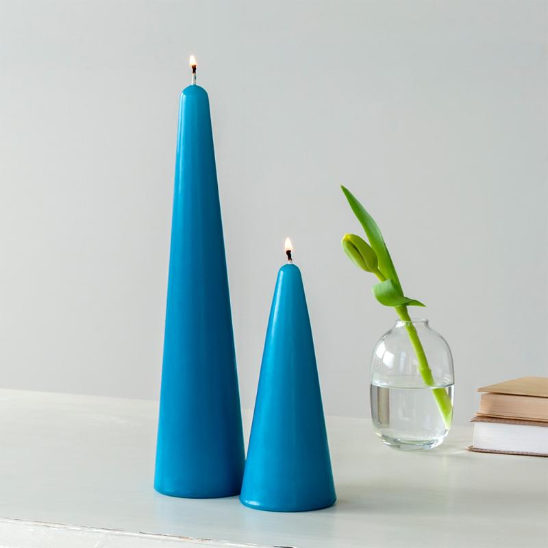 Rex London Tall Cone Candle - Dark Blue
