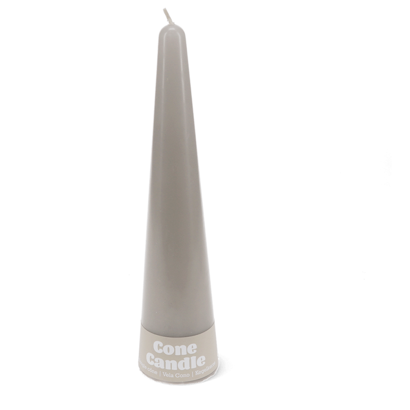 Rex London Tall Cone Candle - Light Grey