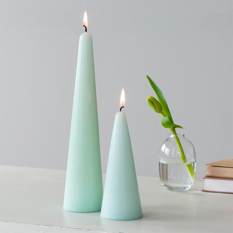 Rex London Tall Cone Candle - Mint Green