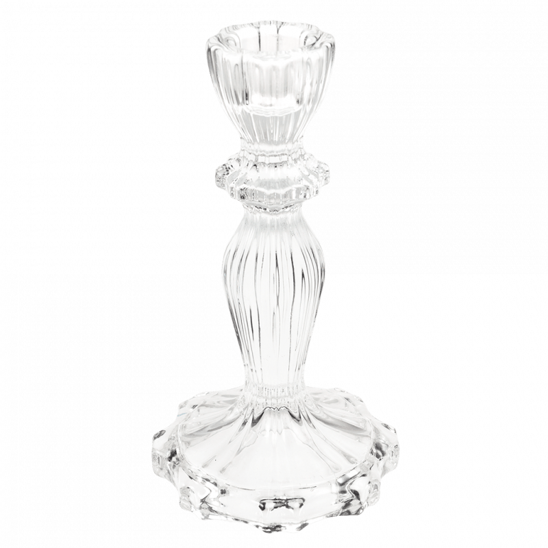 Rex London Tall Glass Candle Holder - Clear