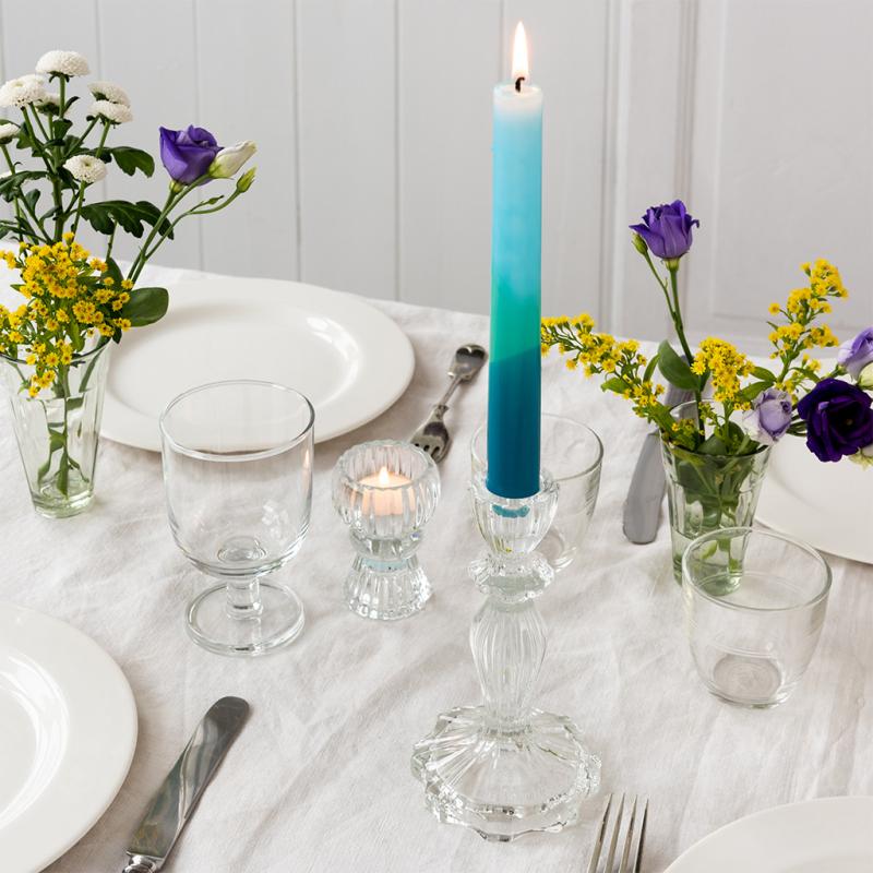 rex london Tall glass candle holder - Clear