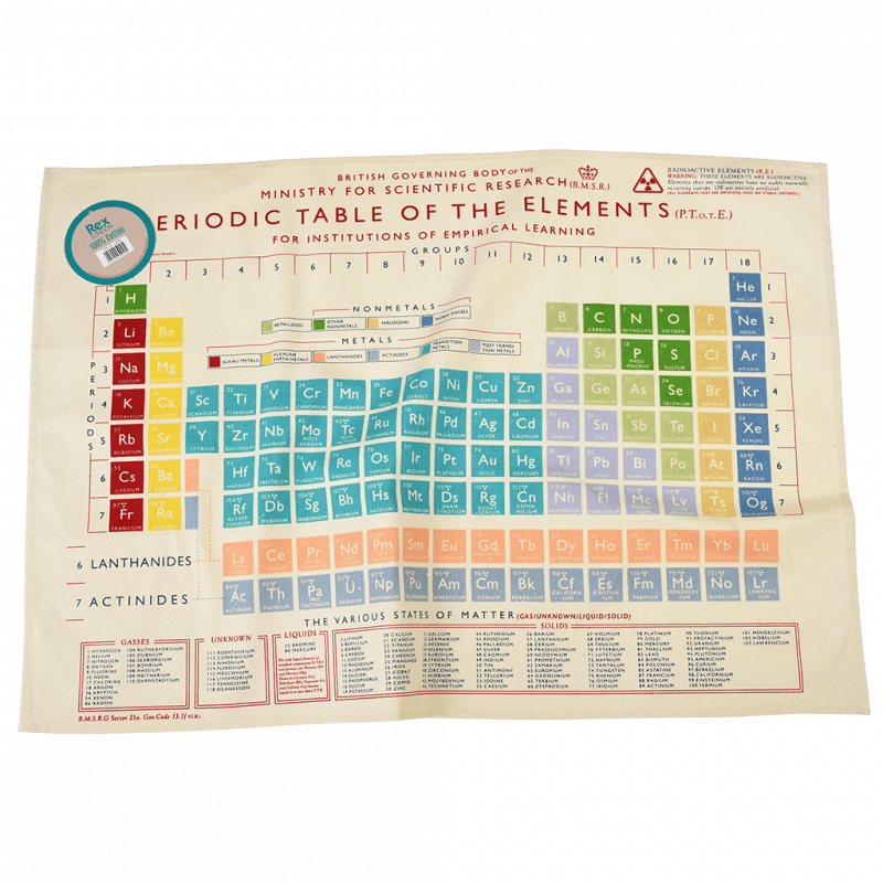 Rex London Tea Towel - Periodic Table