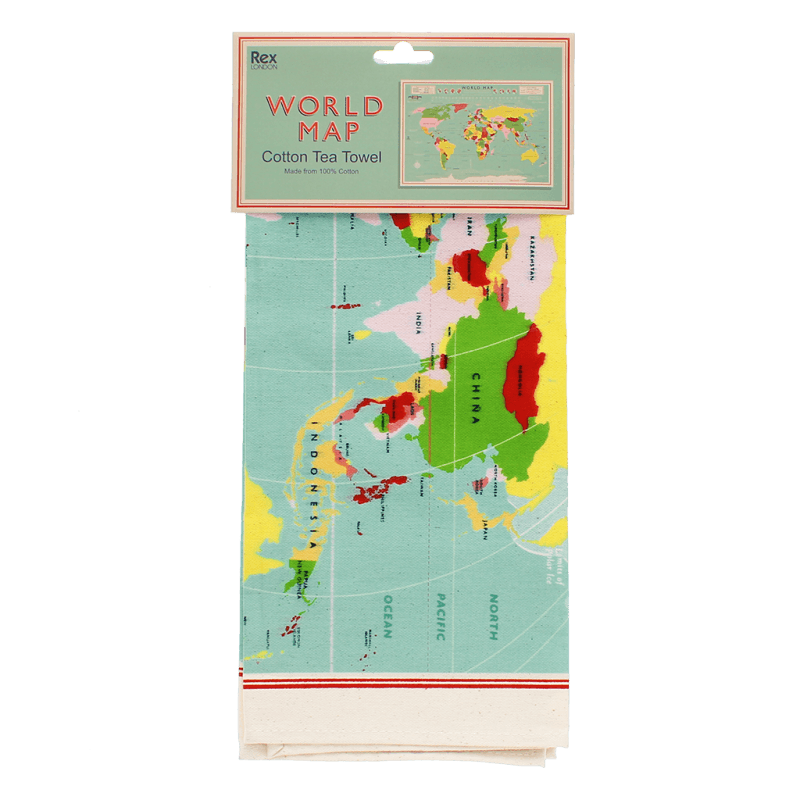Rex London Tea Towel - World Map