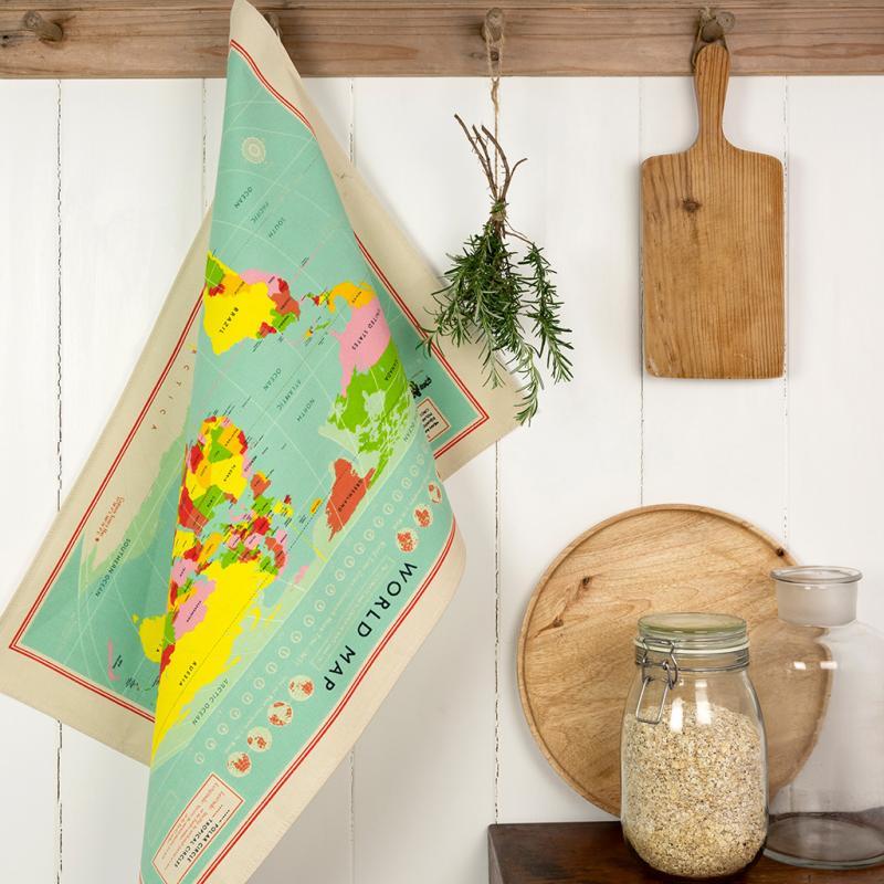 rex london Tea towel - World Map
