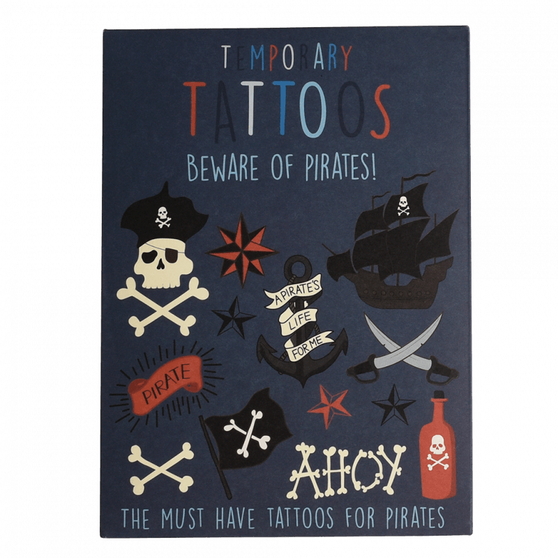 Rex London Temporary Tattoos - Beware Of The Pirates