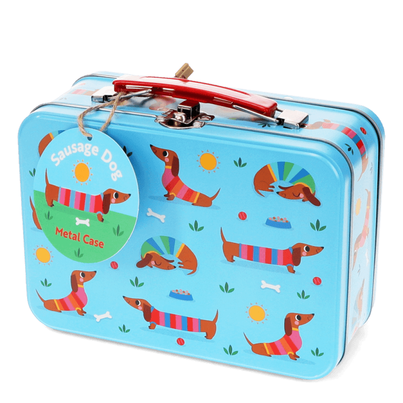 Rex London Tin Case - Sunny Sausage Dog