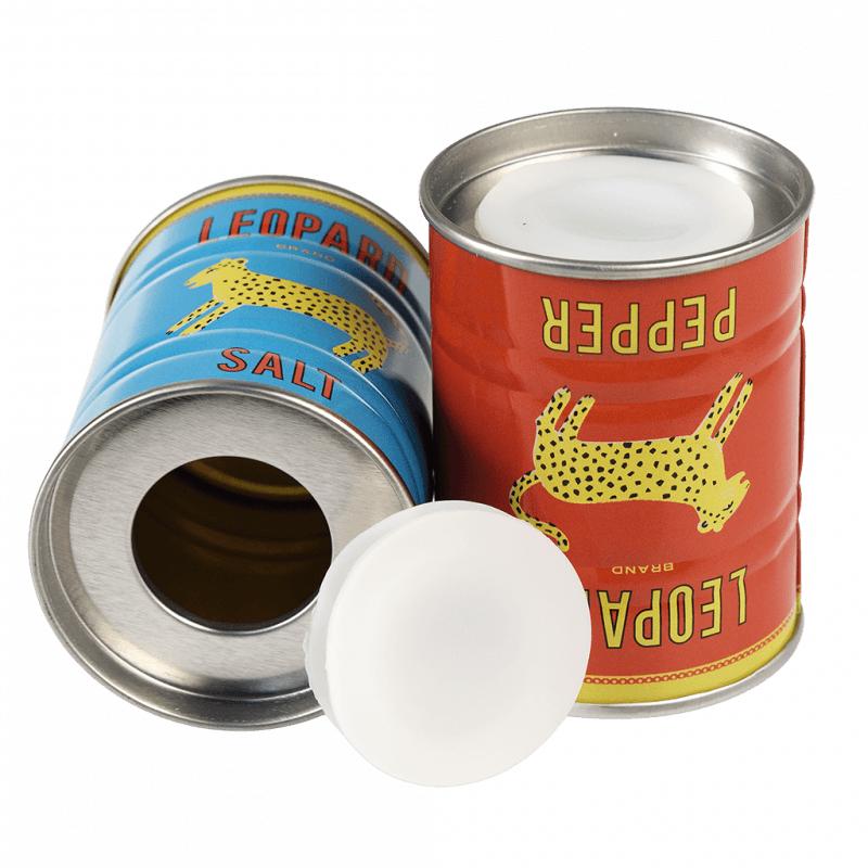 Rex London Tin Salt And Pepper Shakers - LEOPARD