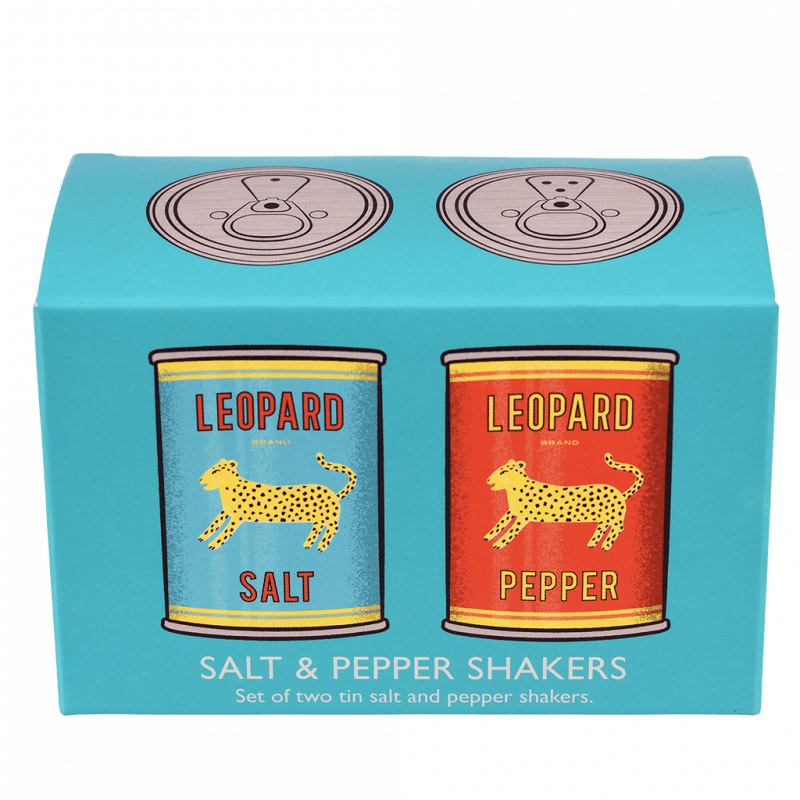 Rex London Tin Salt And Pepper Shakers - LEOPARD