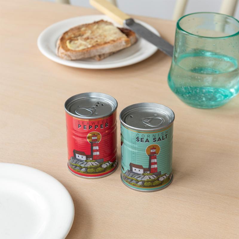 rex london Tin salt and pepper shakers - Lighthouse