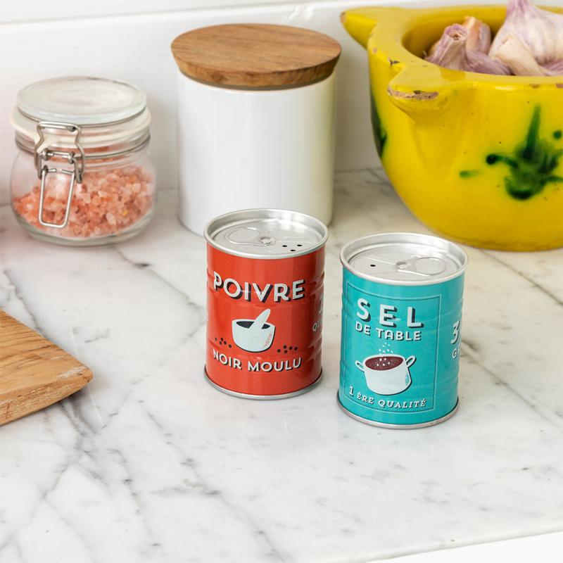 rex london Tin salt and pepper shakers - SEL & POIVRE