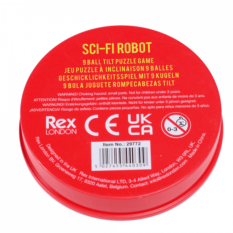 Rex London Tin Tilt Puzzle - Sci-fi Robot