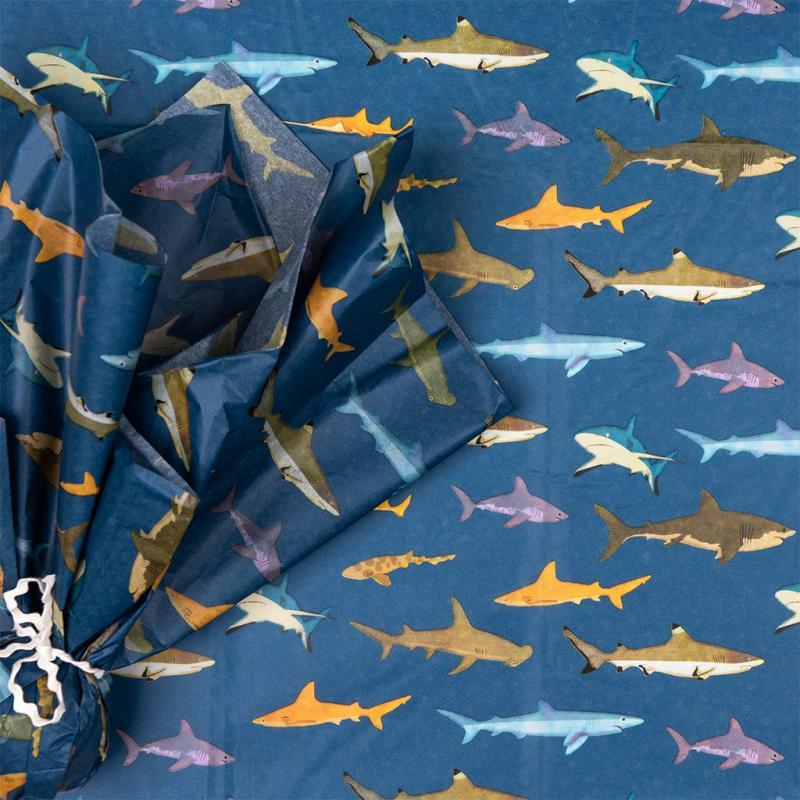 rex london Tissue paper (10 sheets) - Sharks