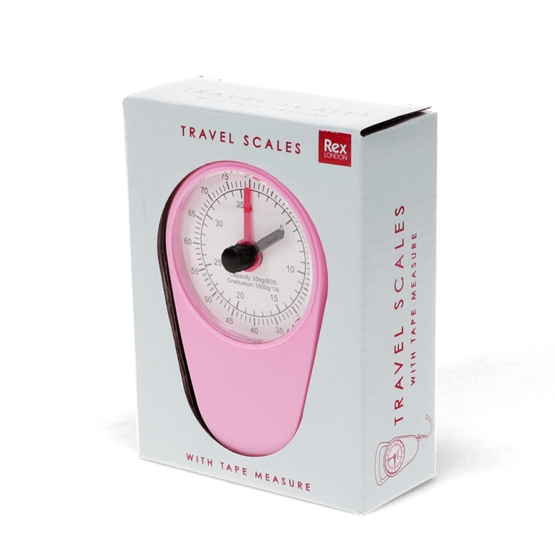 Rex London Travel Scales With Tape Measure - Pink