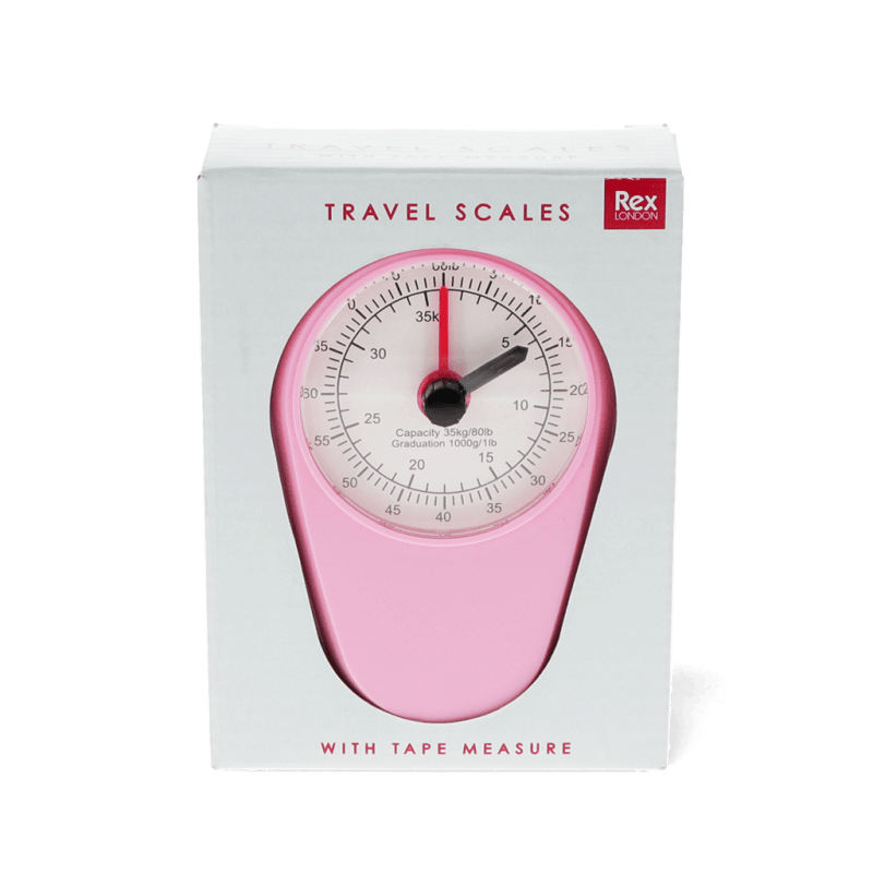 Rex London Travel Scales With Tape Measure - Pink