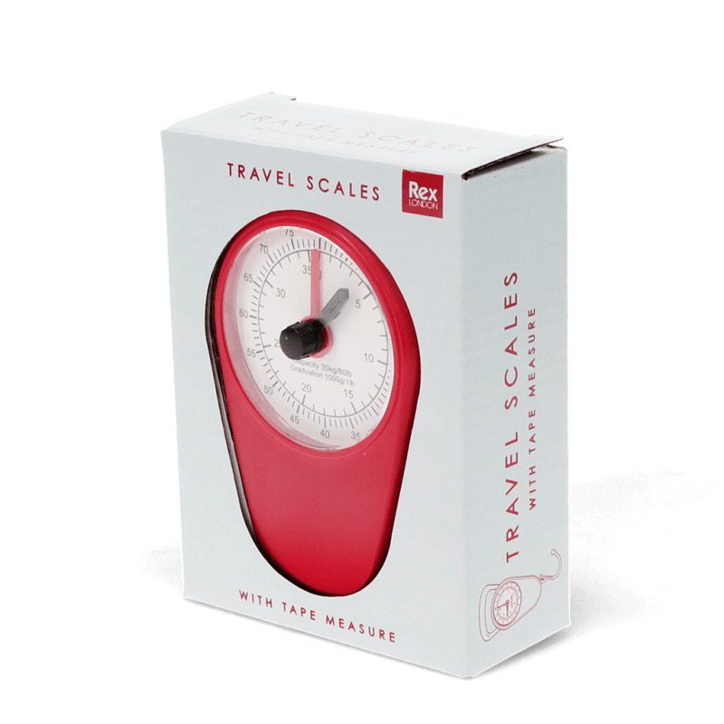 Rex London Travel Scales With Tape Measure - Red