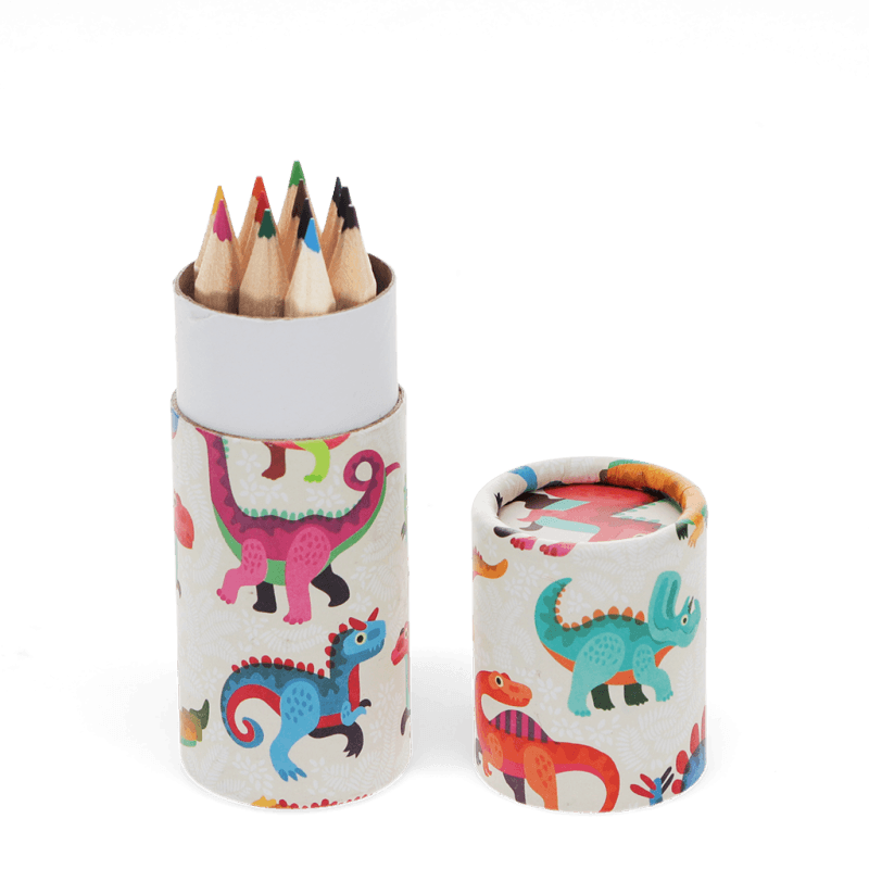 Rex London Tube Of Colouring Pencils - Baby Dinos