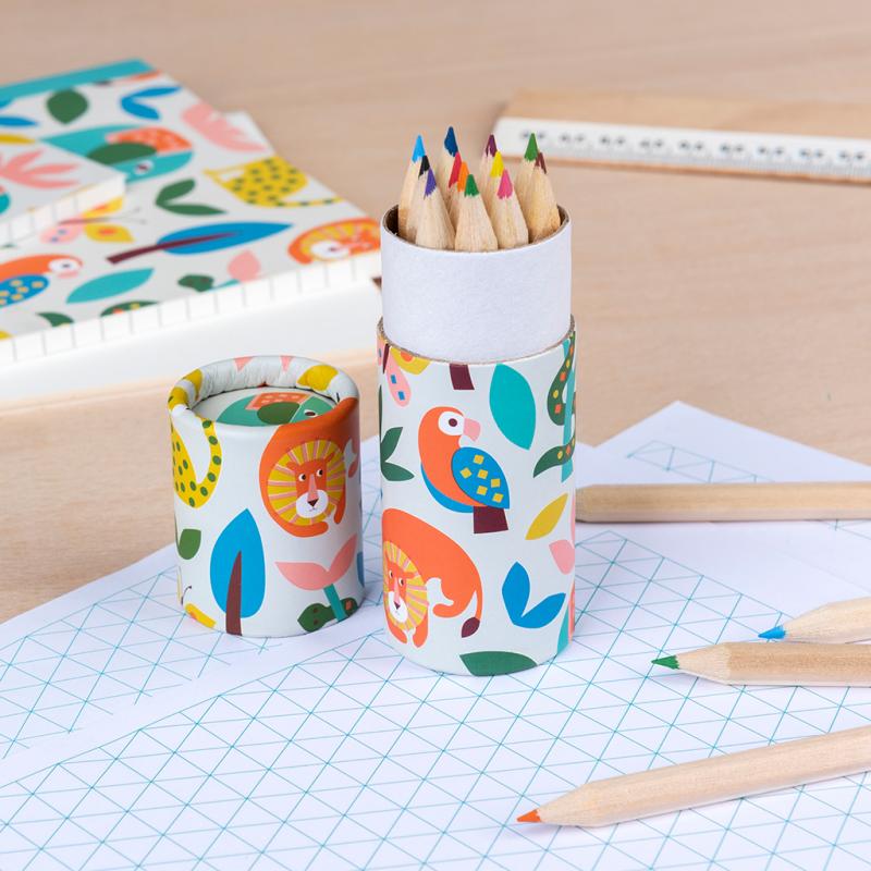 rex london Tube of colouring pencils - Wild Wonders