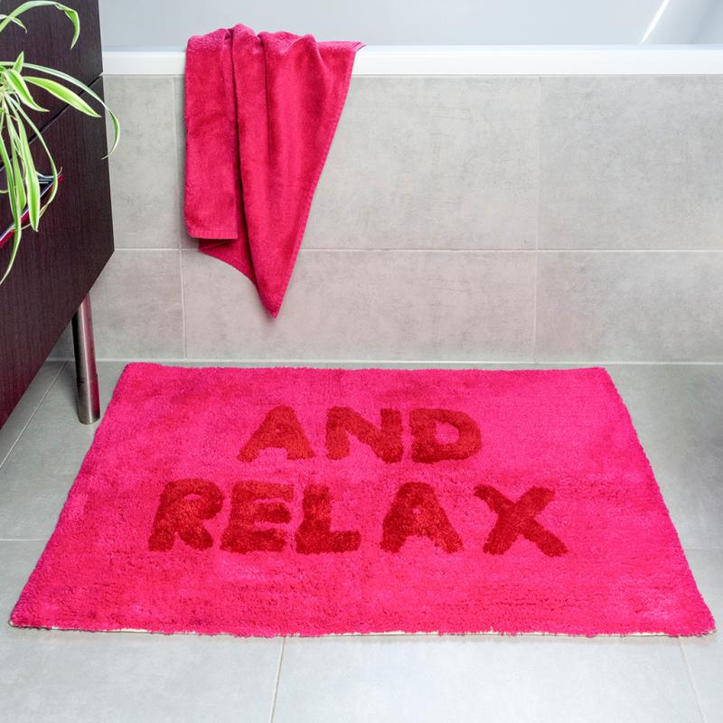 rex london Tufted cotton bath mat - AND RELAX pink