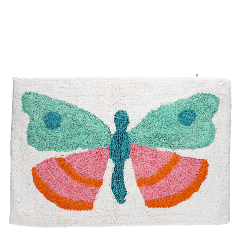 Rex London Tufted Cotton Bath Mat - Butterfly