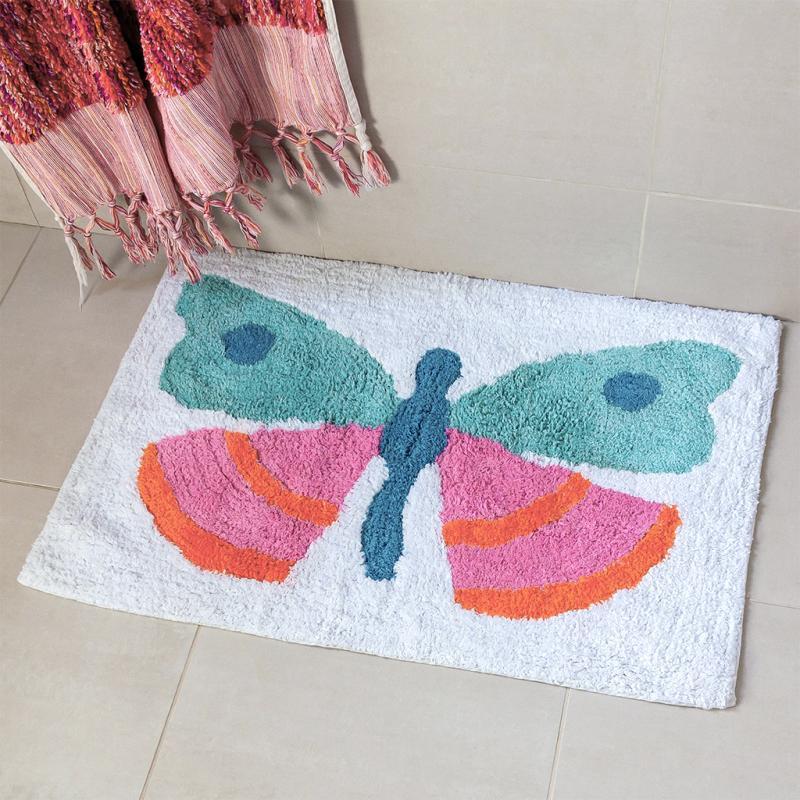 rex london Tufted cotton bath mat - Butterfly
