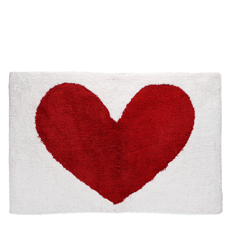 Rex London Tufted Cotton Bath Mat - Heart