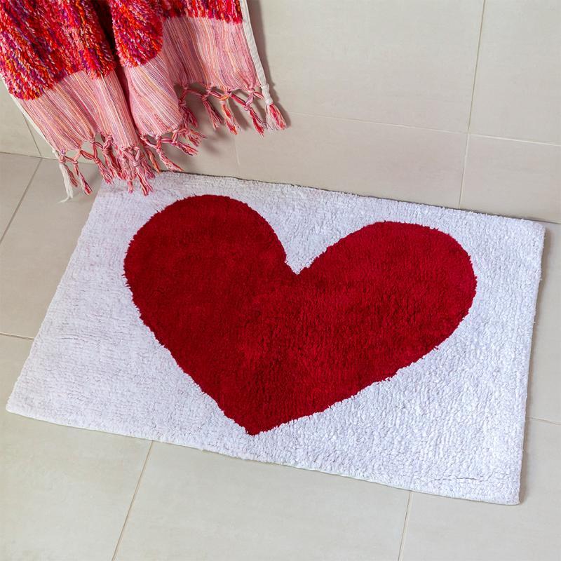 rex london Tufted cotton bath mat - Heart