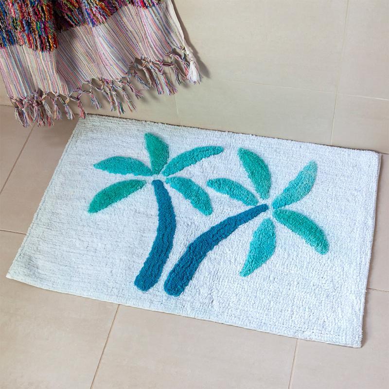 rex london Tufted cotton bath mat - Palm trees