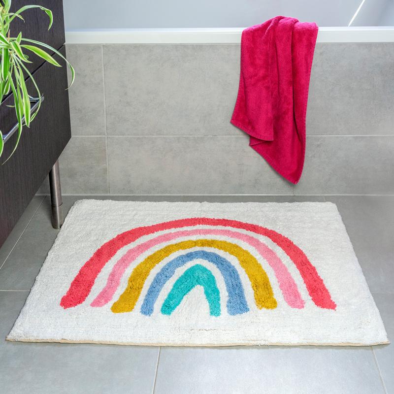 rex london Tufted cotton bath mat - Rainbow