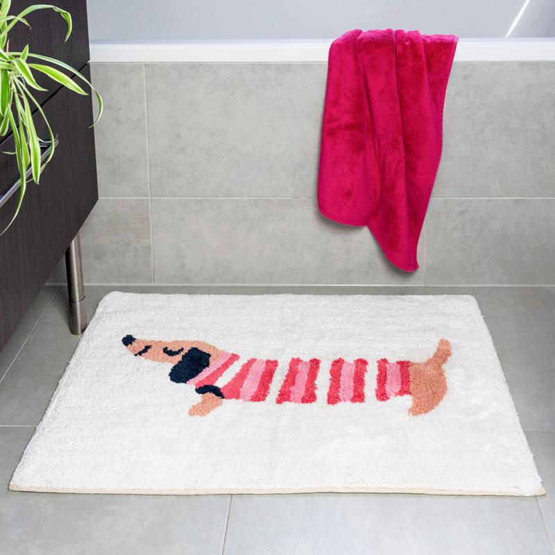 rex london Tufted cotton bath mat - Sausage Dog
