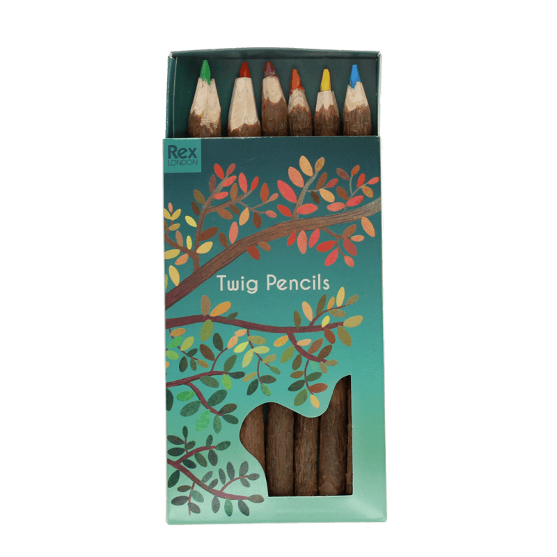 Rex London Twig Colouring Pencils (set Of 6)