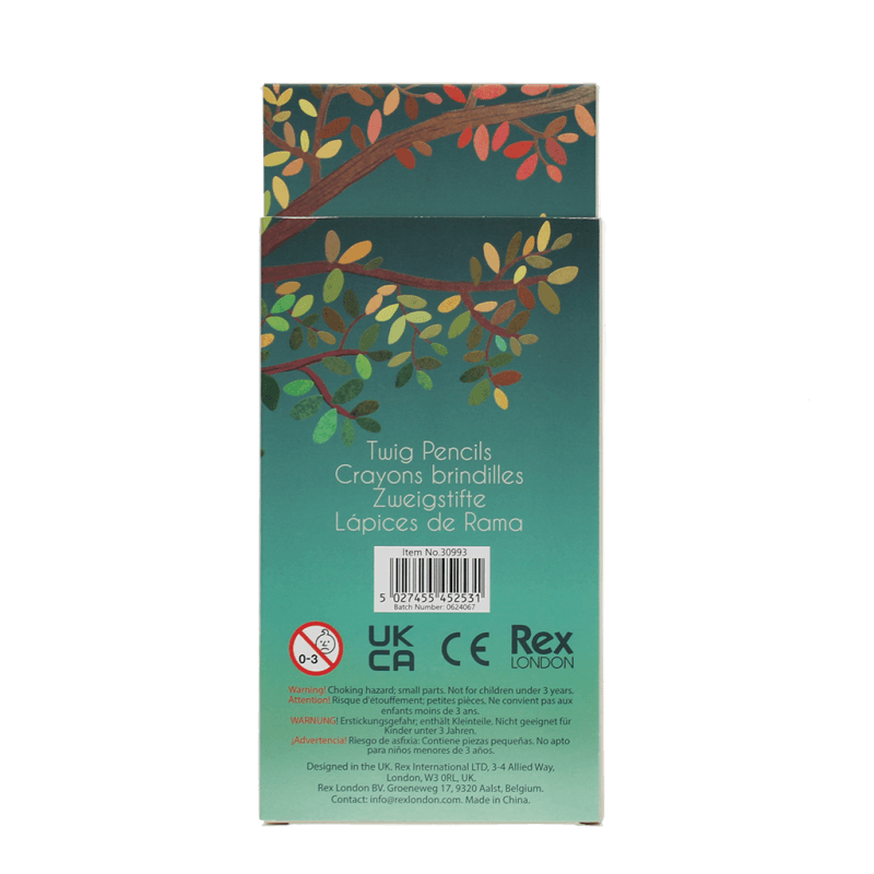 Rex London Twig Colouring Pencils (set Of 6)