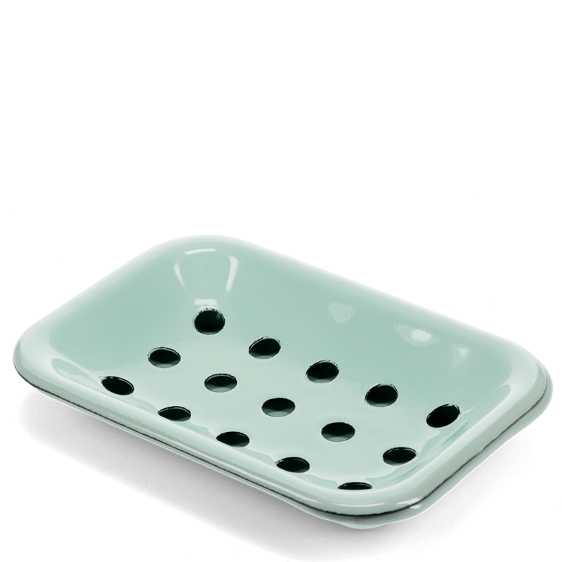 Rex London Two-part Enamel Soap Dish - Green