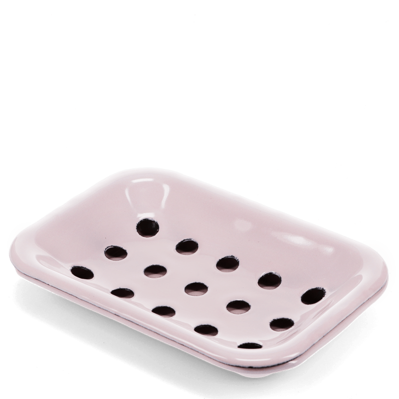 Rex London Two-part Enamel Soap Dish - Pink