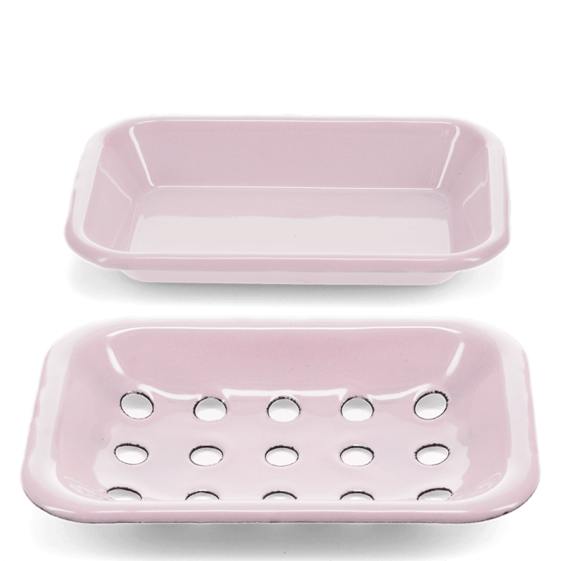 Rex London Two-part Enamel Soap Dish - Pink