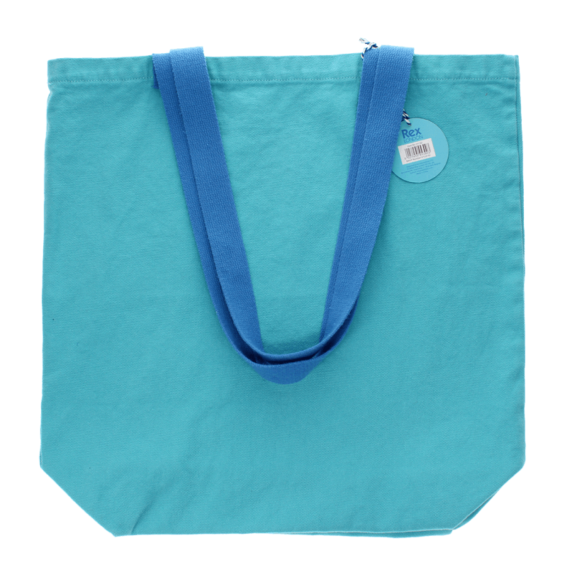 Rex London Two-tone Cotton Tote Bag - Aqua Blue