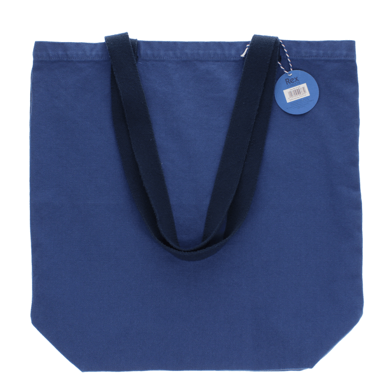Rex London Two-tone Cotton Tote Bag - Indigo Blue