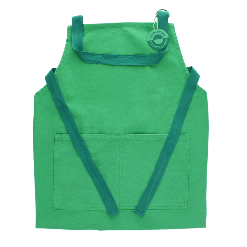 Rex London Two-tone Utility Apron - Green