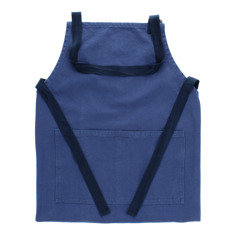 Rex London Two-tone Utility Apron - Indigo Blue