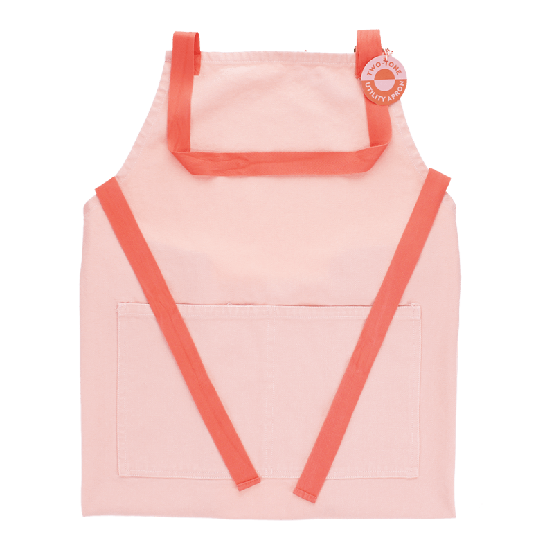 Rex London Two-tone Utility Apron - Pink