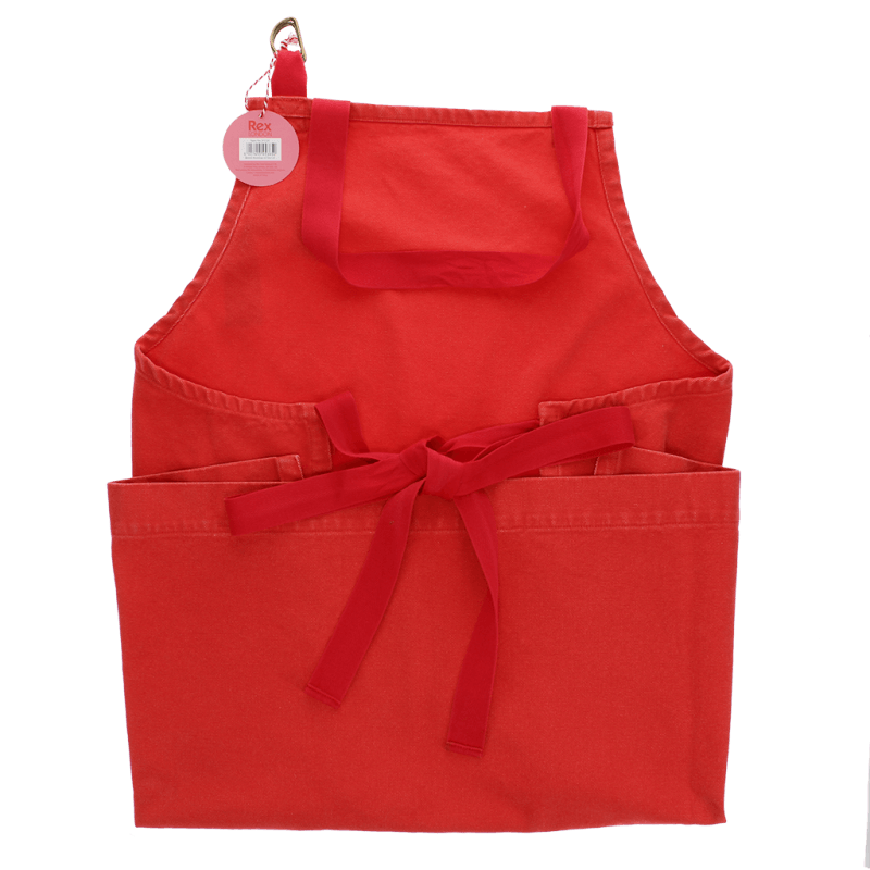 Rex London Two-tone Utility Apron - Red