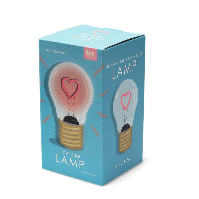 Rex London USB Rechargeable Light Bulb Lamp - Heart