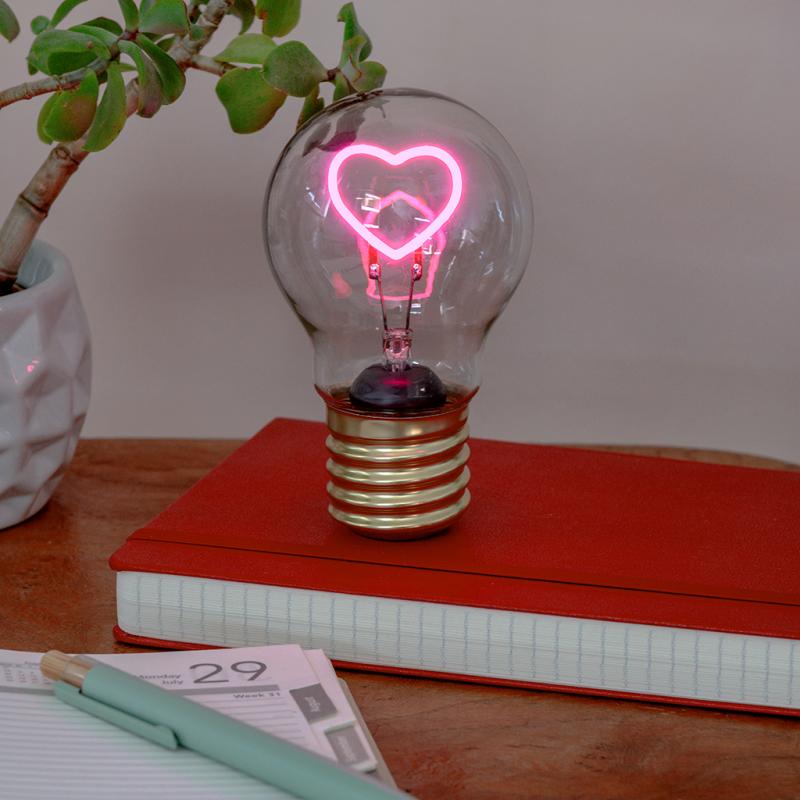rex london USB rechargeable light bulb lamp - Heart