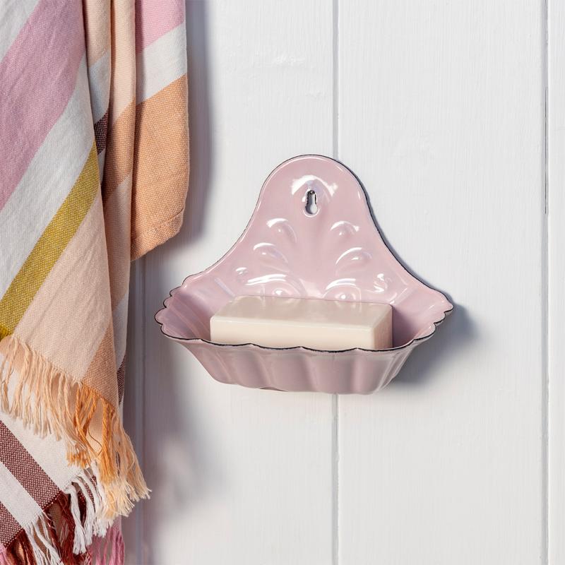 rex london Wall-mounted enamel soap dish - Pink