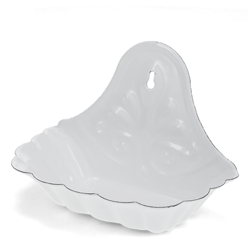 Rex London Wall-mounted Enamel Soap Dish - White